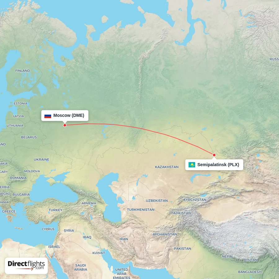 PLX - DME route map