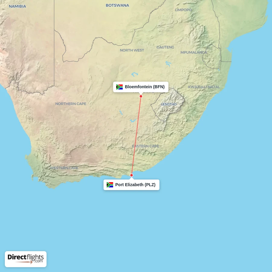PLZ - BFN route map