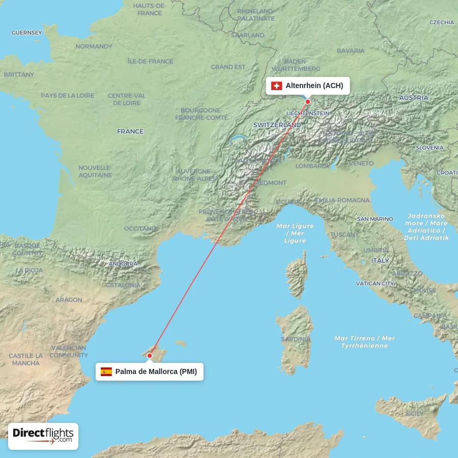 PMI - ACH route map