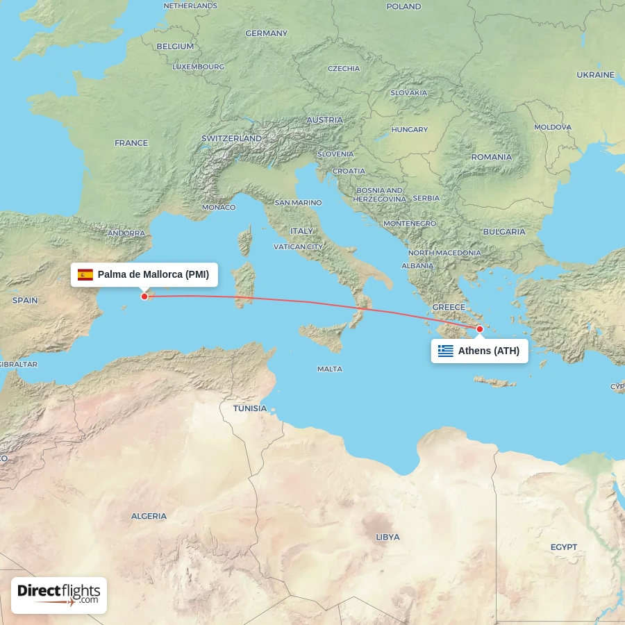 PMI - ATH route map