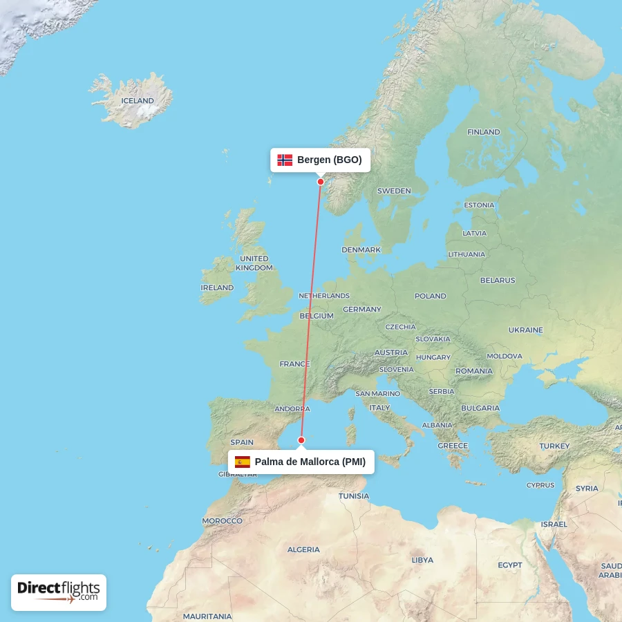 PMI - BGO route map