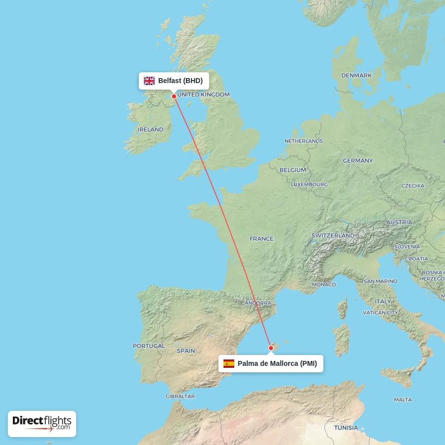 PMI - BHD route map