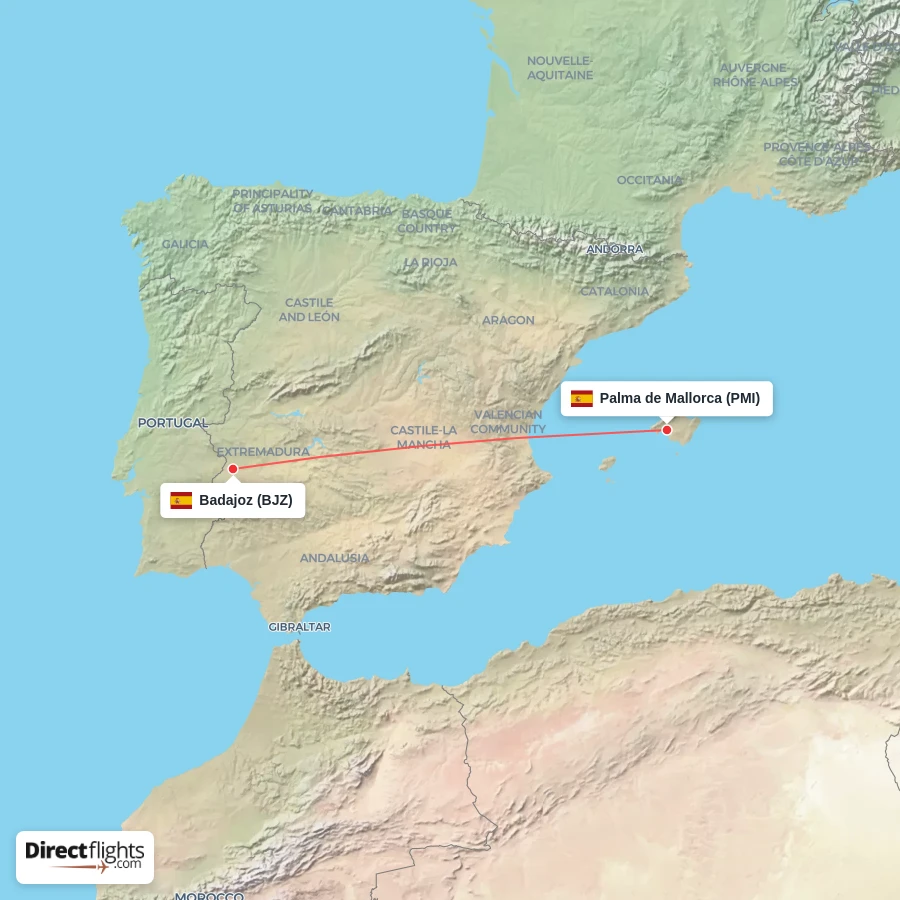 PMI - BJZ route map