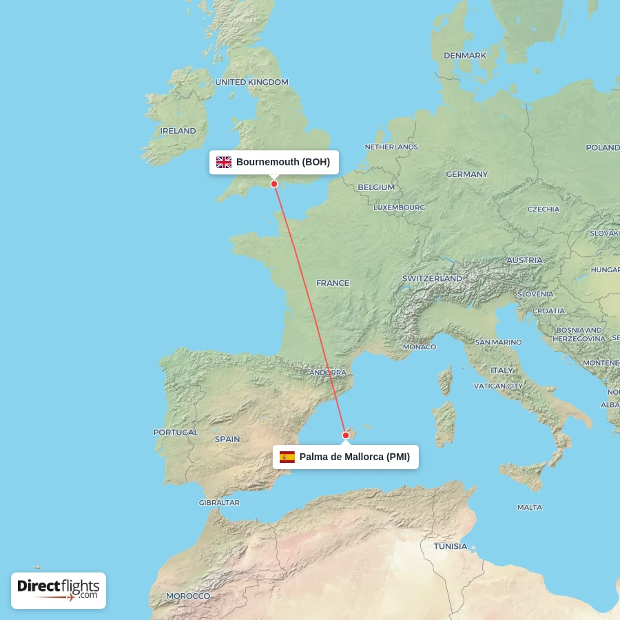 PMI - BOH route map
