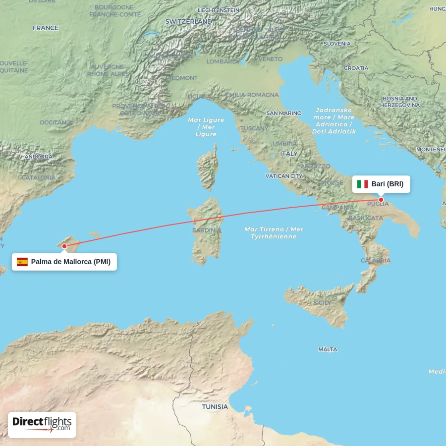 PMI - BRI route map