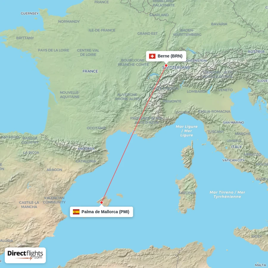 PMI - BRN route map