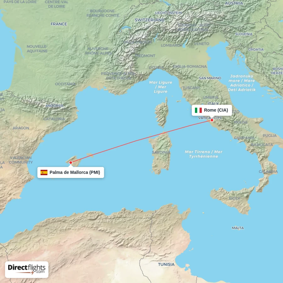 PMI - CIA route map