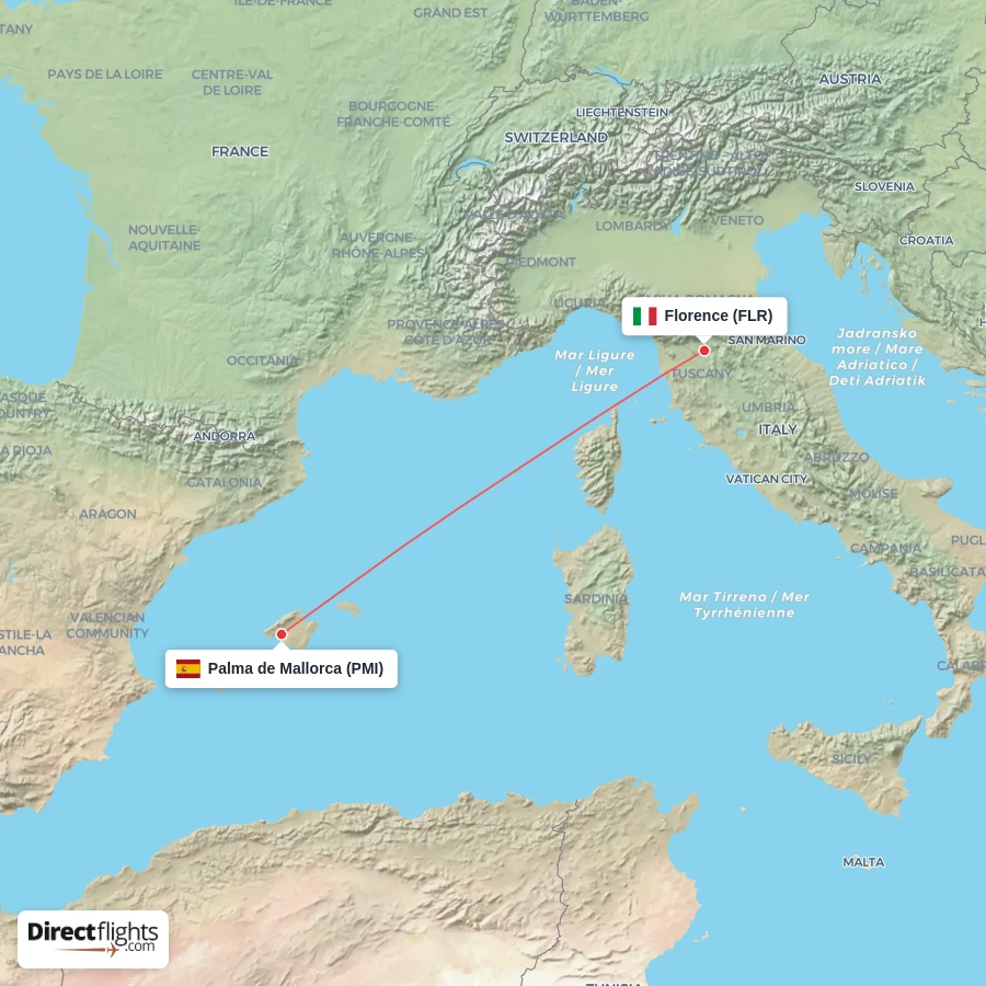 PMI - FLR route map