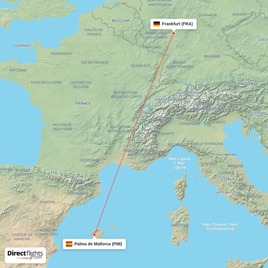 PMI - FRA route map
