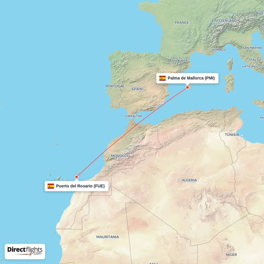 PMI - FUE route map