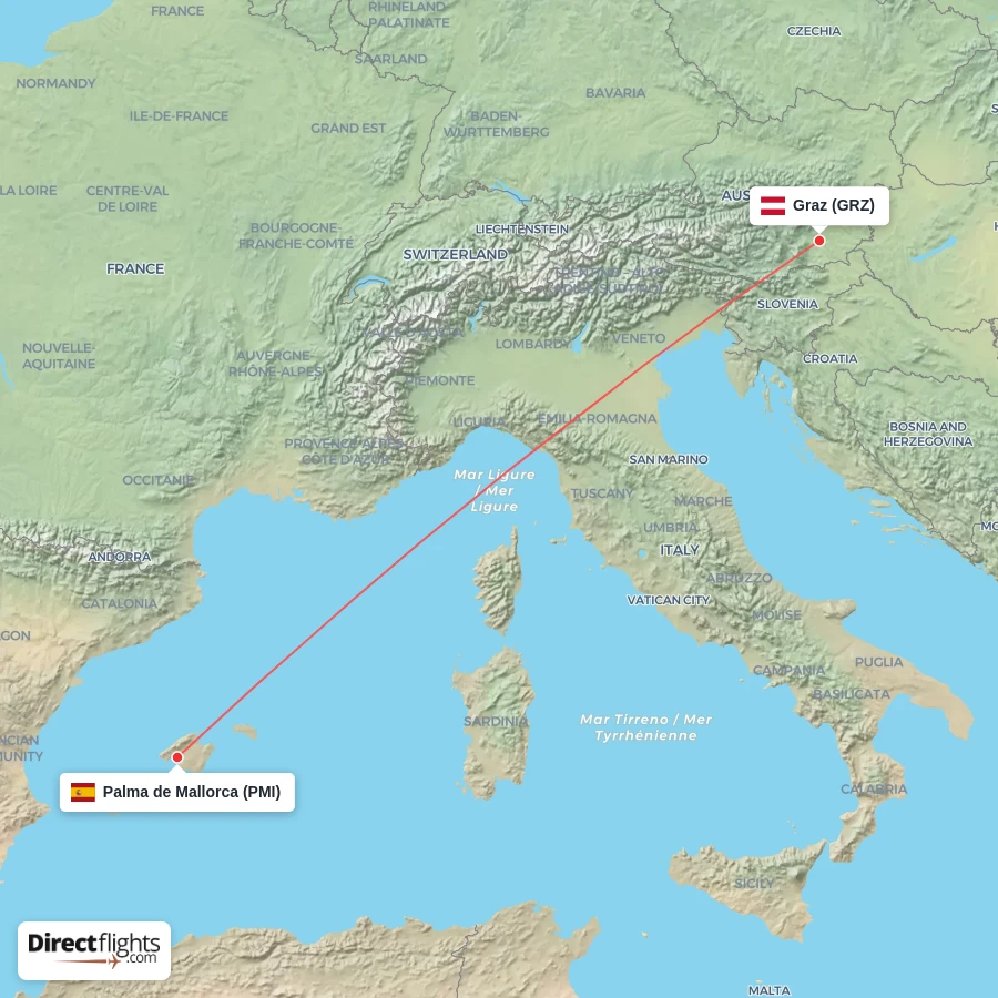 PMI - GRZ route map