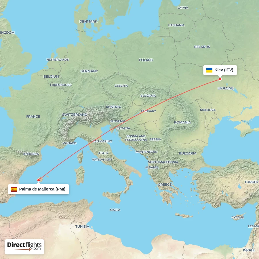 PMI - IEV route map
