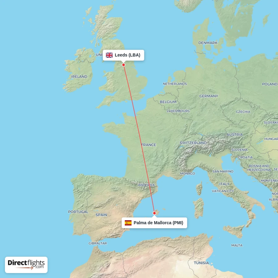 PMI - LBA route map
