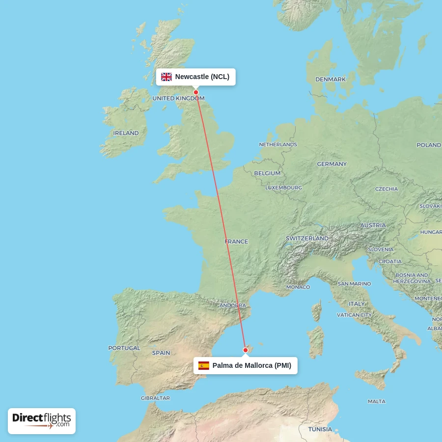 PMI - NCL route map