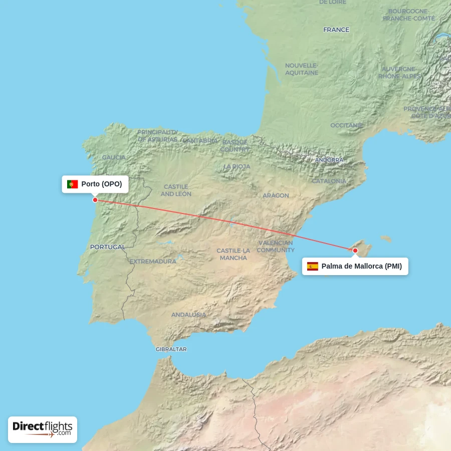 PMI - OPO route map