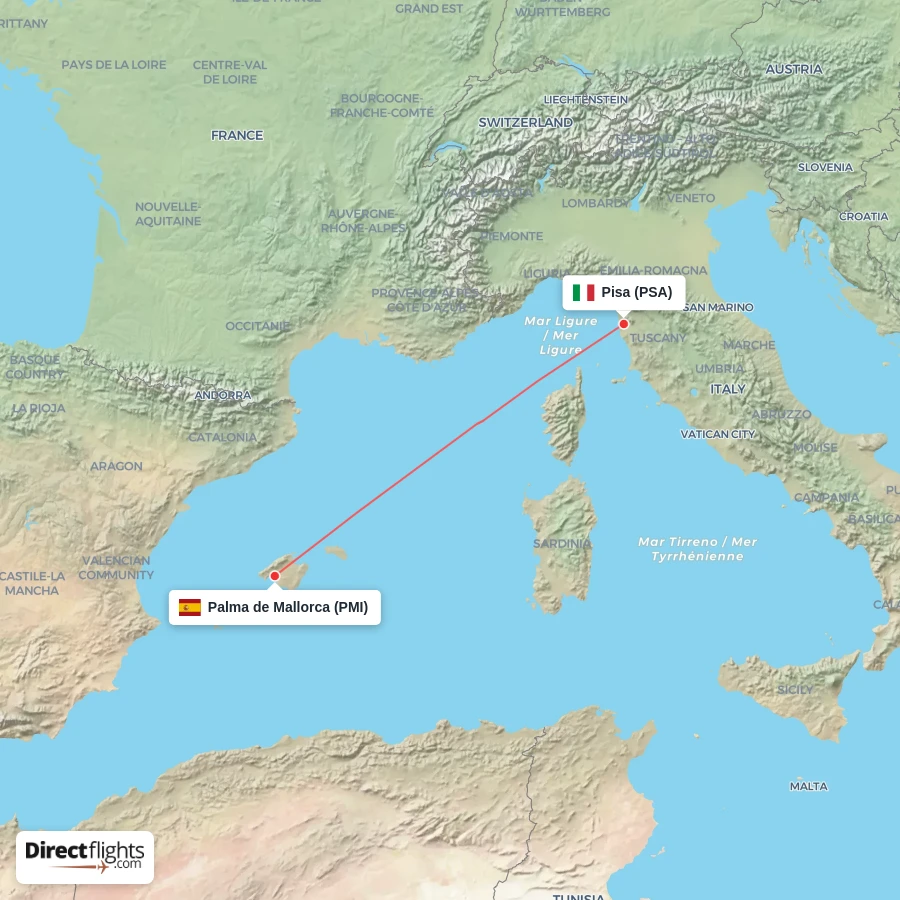 PMI - PSA route map