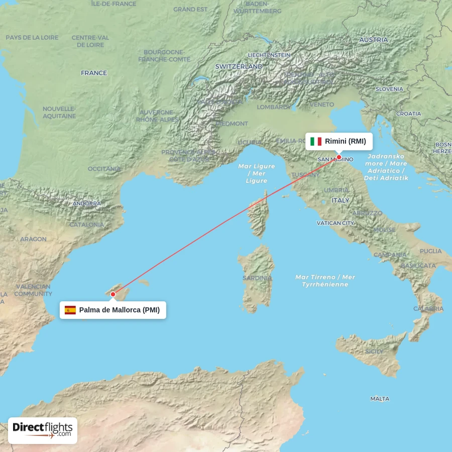 PMI - RMI route map