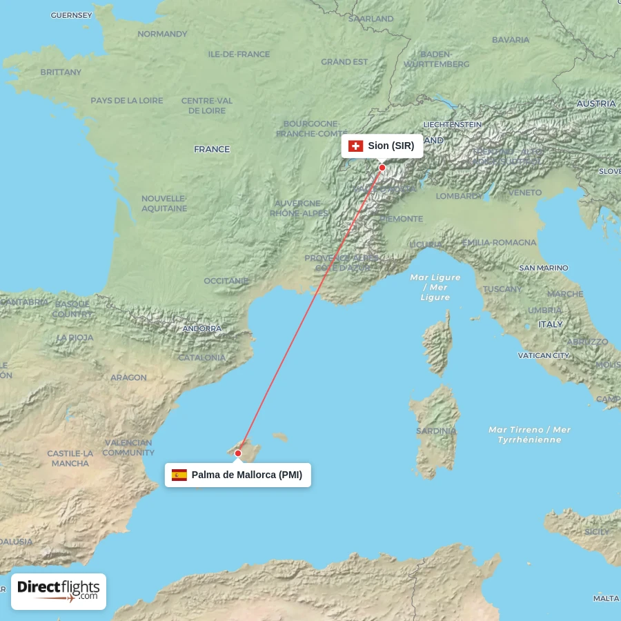 PMI - SIR route map