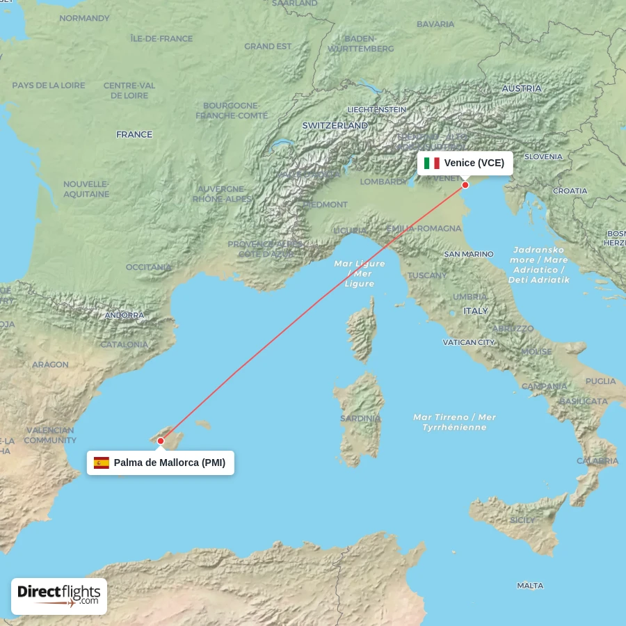 PMI - VCE route map