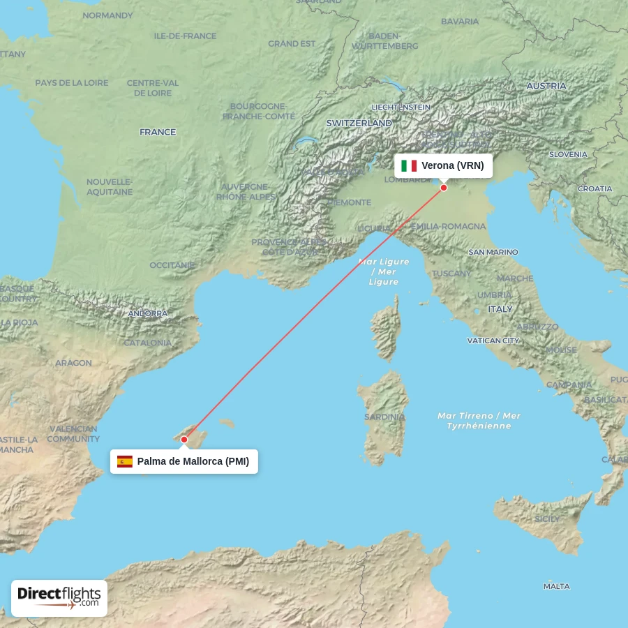 PMI - VRN route map