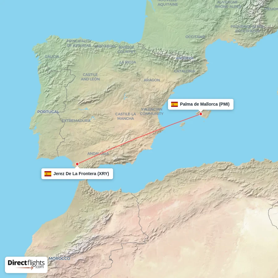 PMI - XRY route map