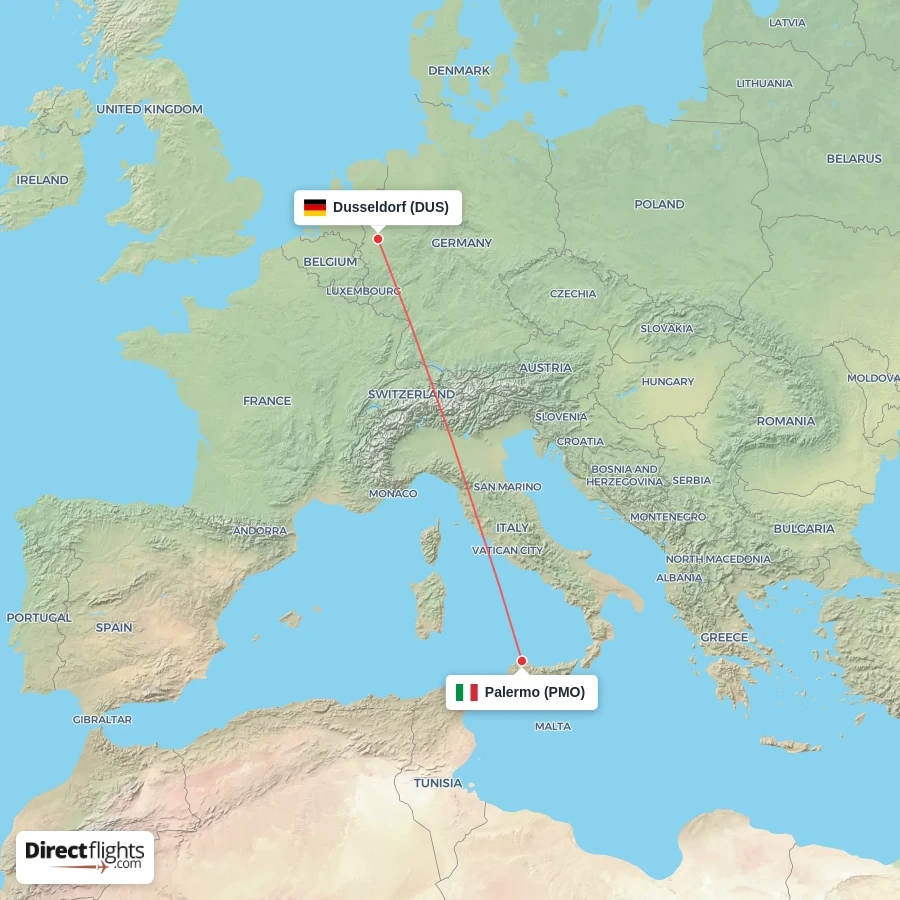 PMO - DUS route map
