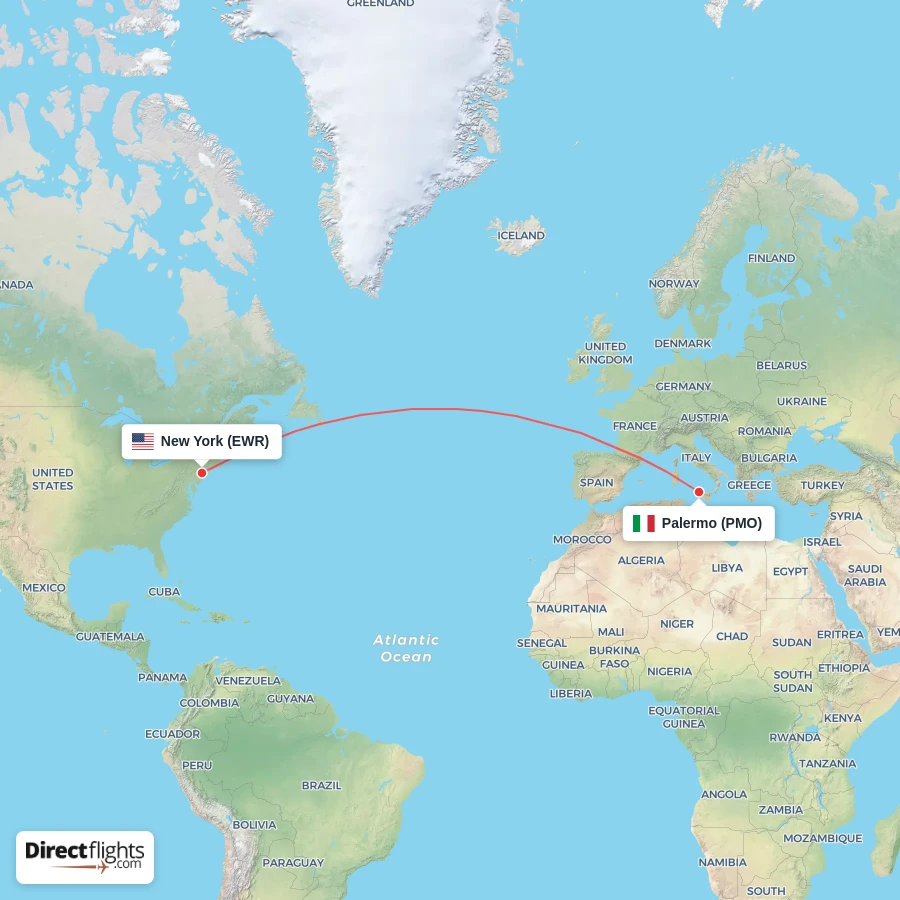PMO - EWR route map