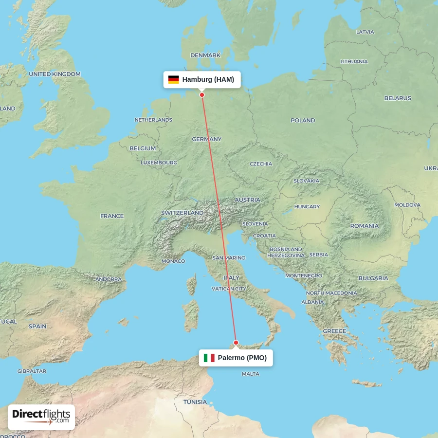 PMO - HAM route map