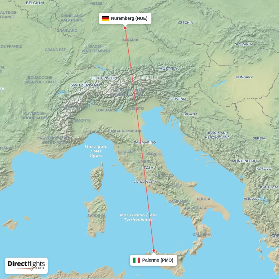 PMO - NUE route map