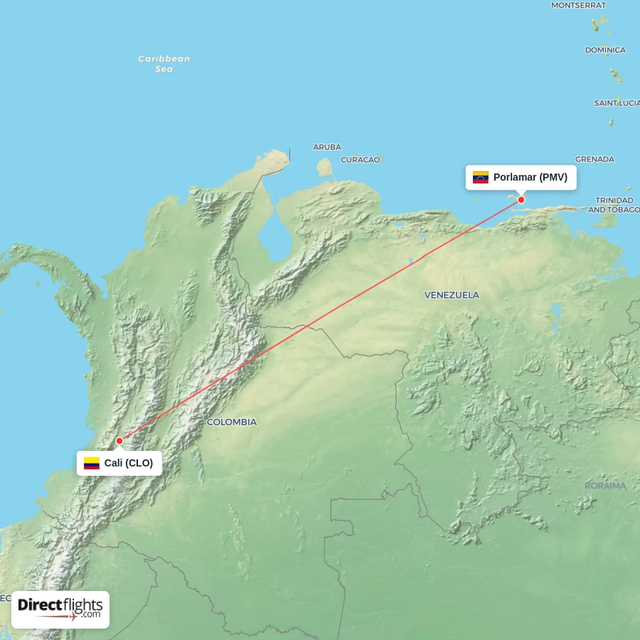 PMV - CLO route map