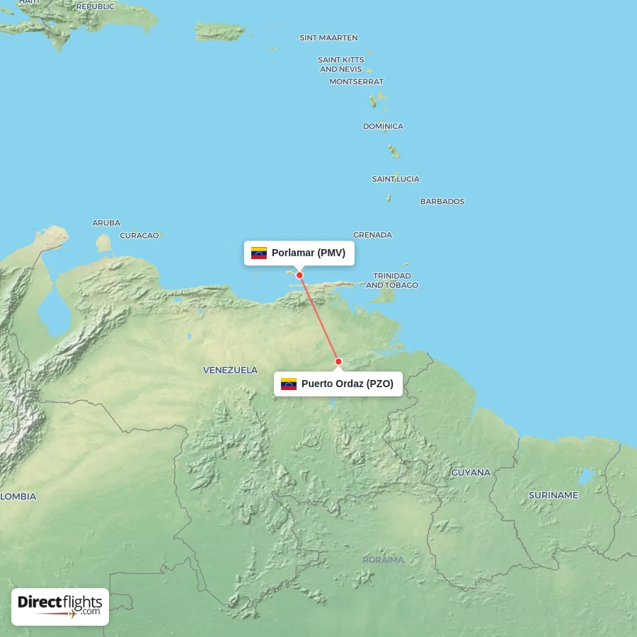 PMV - PZO route map