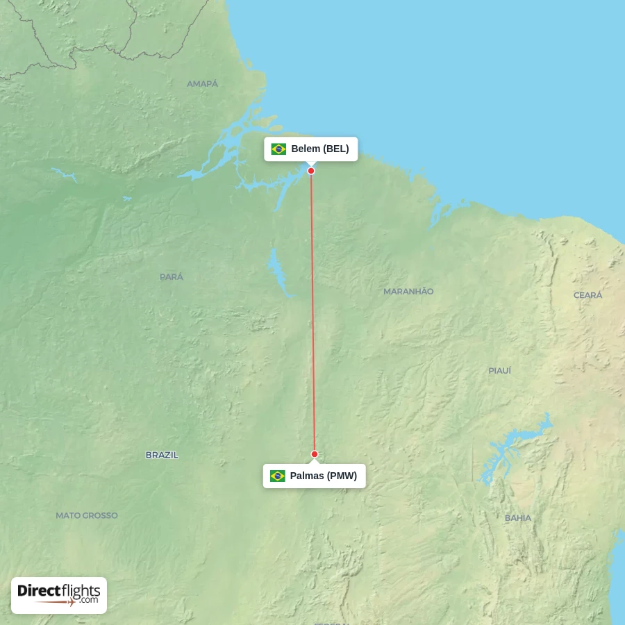 PMW - BEL route map