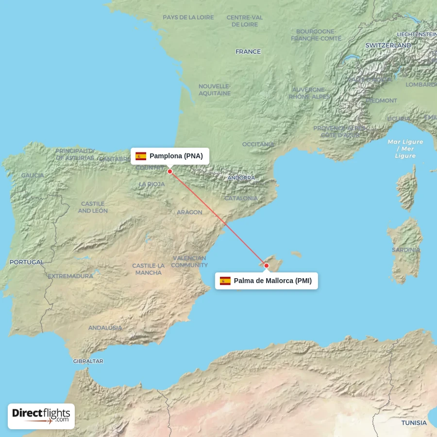 PNA - PMI route map