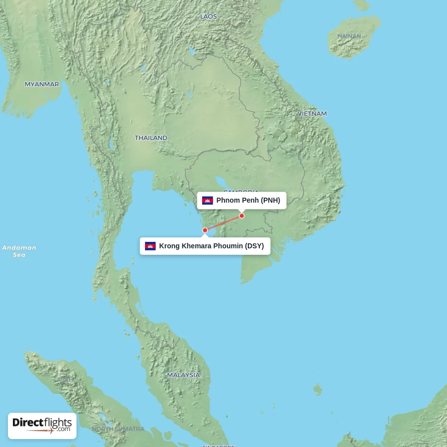 PNH - DSY route map