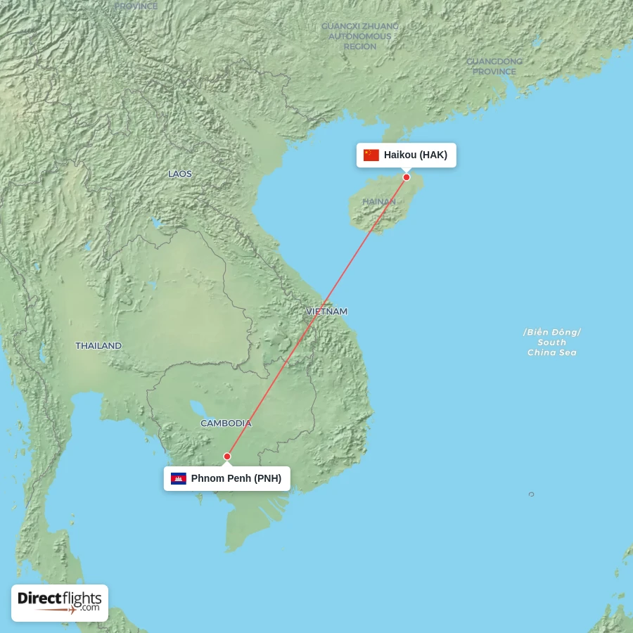 PNH - HAK route map