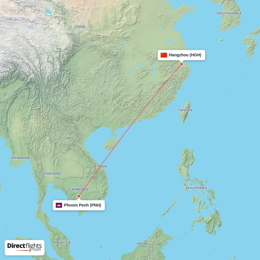 PNH - HGH route map