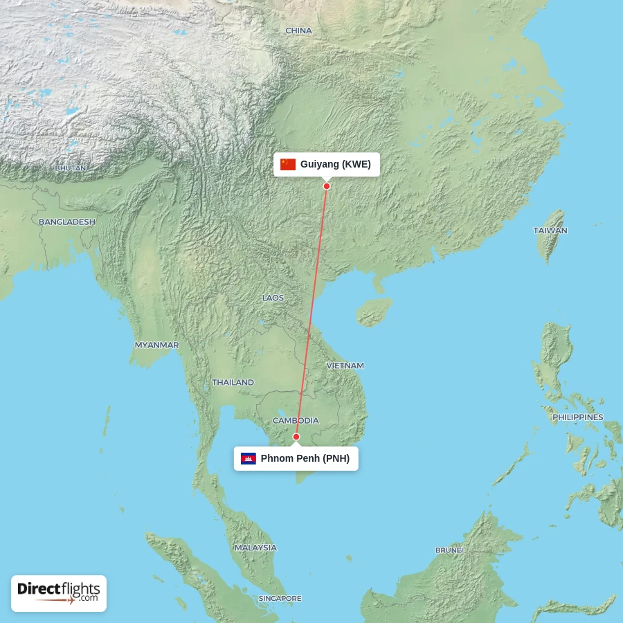 PNH - KWE route map