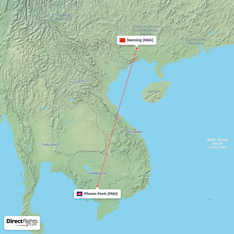 PNH - NNG route map