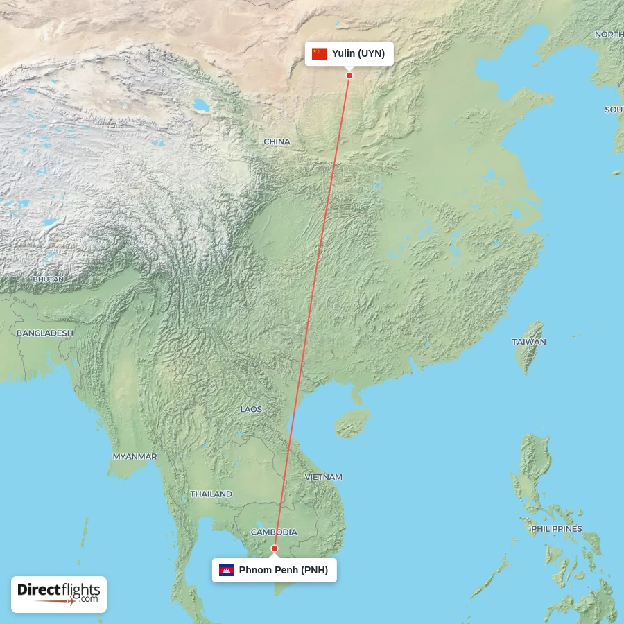 PNH - UYN route map