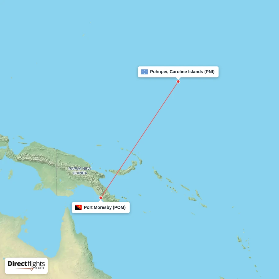 PNI - POM route map