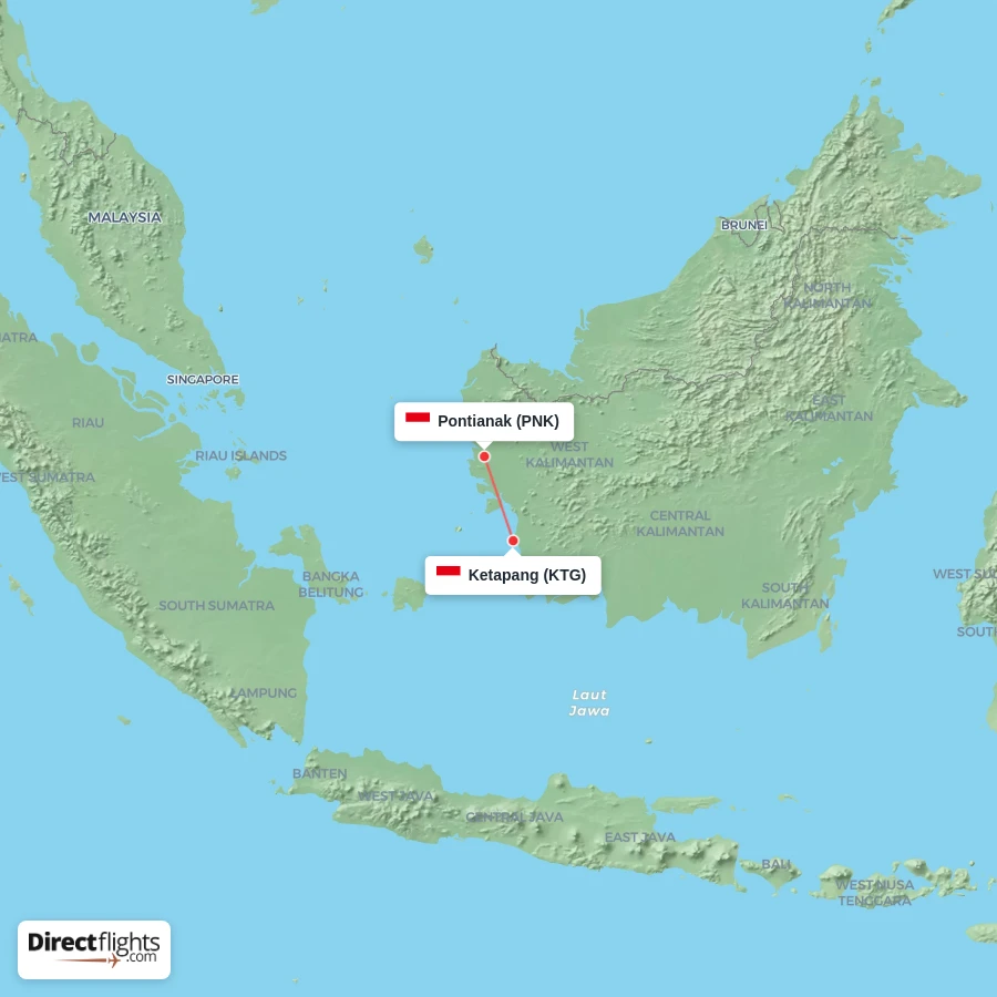 PNK - KTG route map