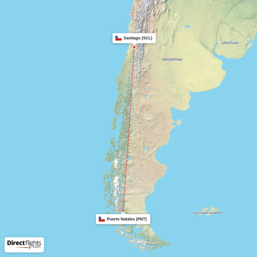 PNT - SCL route map