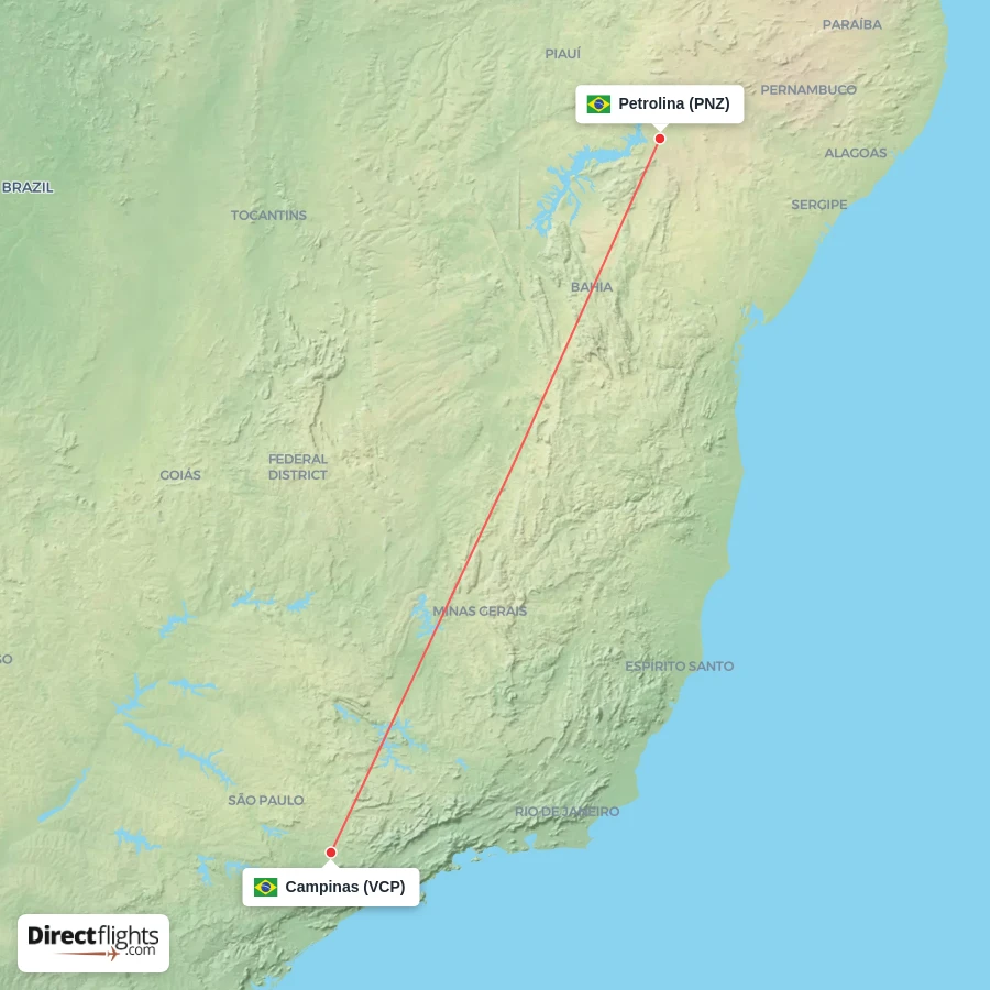 PNZ - VCP route map