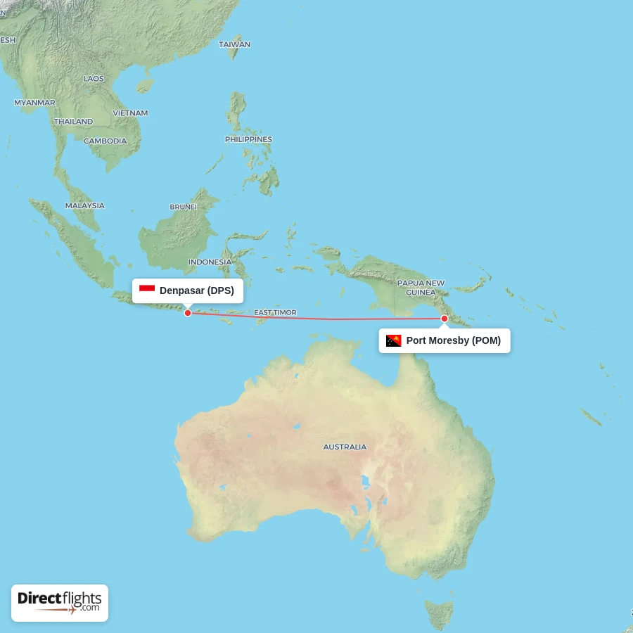 POM - DPS route map