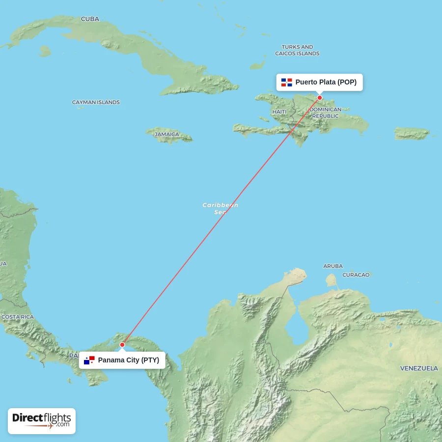 POP - PTY route map