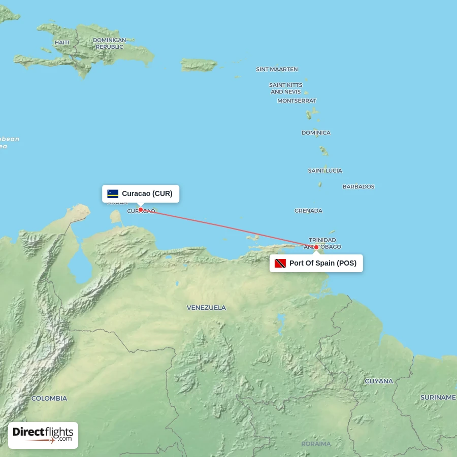 POS - CUR route map
