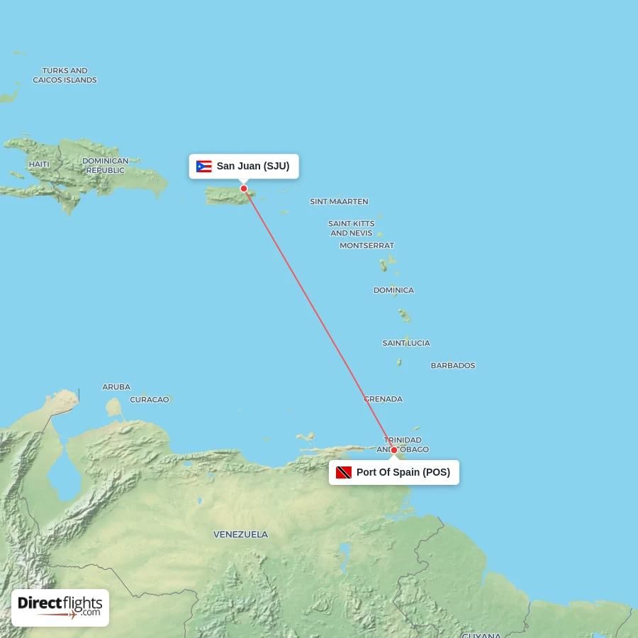 POS - SJU route map
