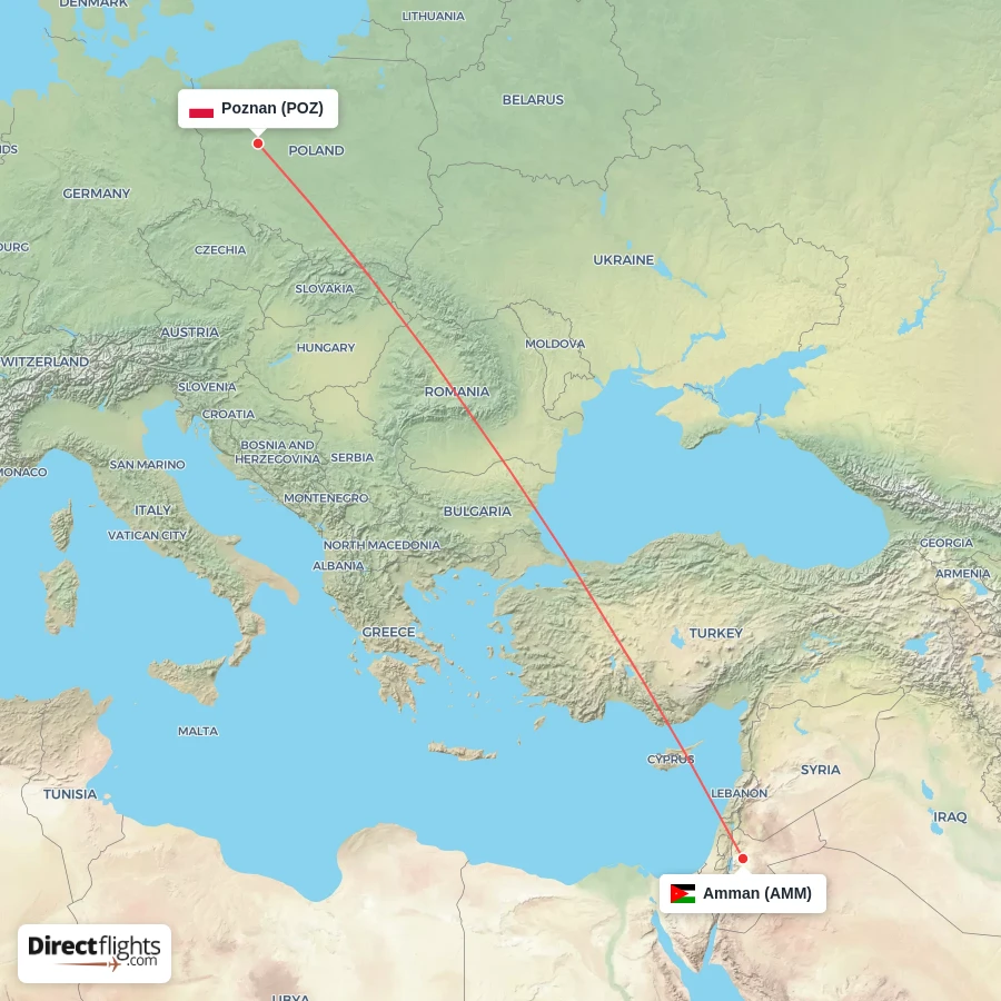 POZ - AMM route map