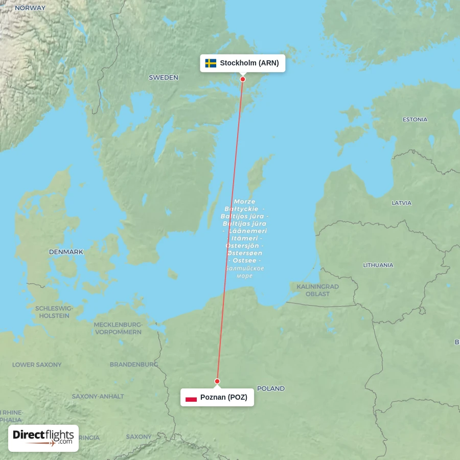 POZ - ARN route map