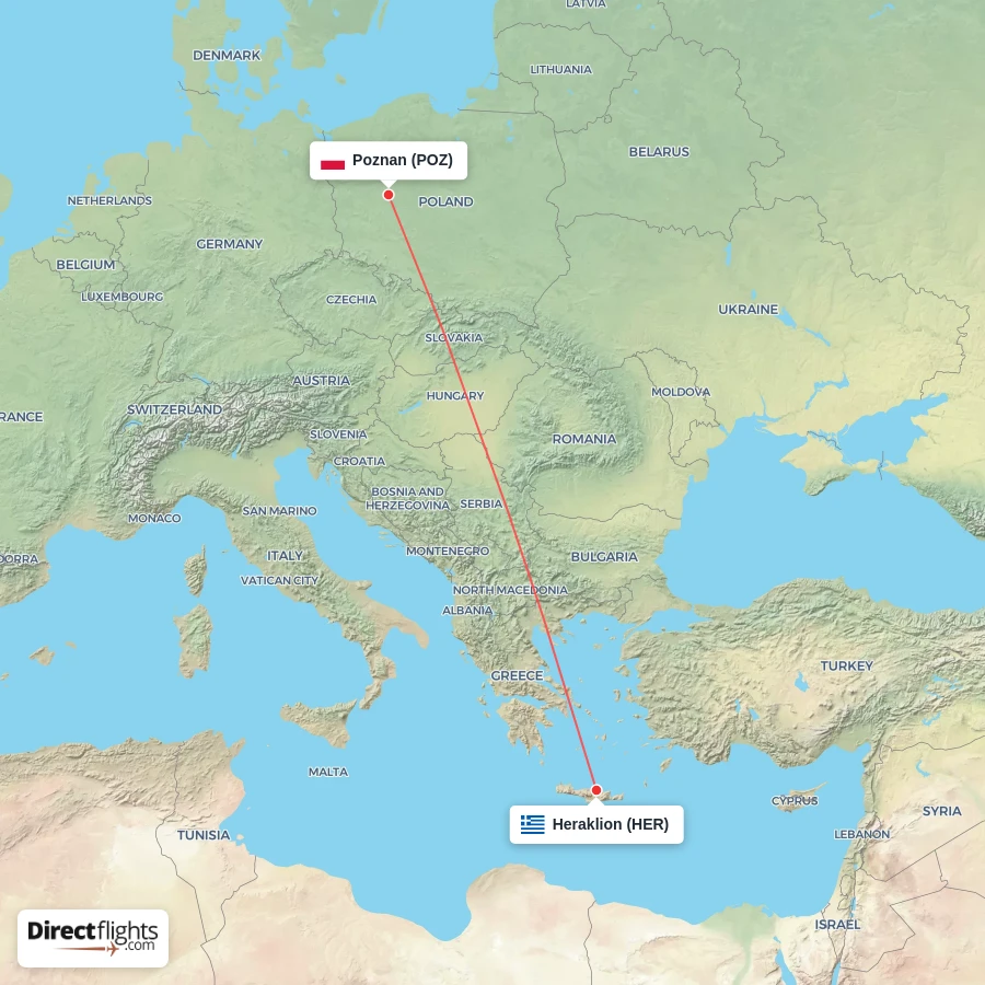 POZ - HER route map